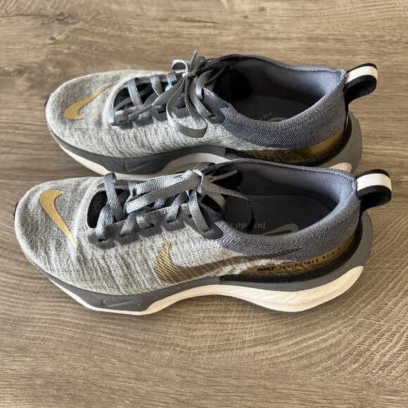 Nike ZoomX Invincible 3 Ashen Slate Metallic Gold Shoes DR2660-400 Womens Size 7 - Picture 2 of 10